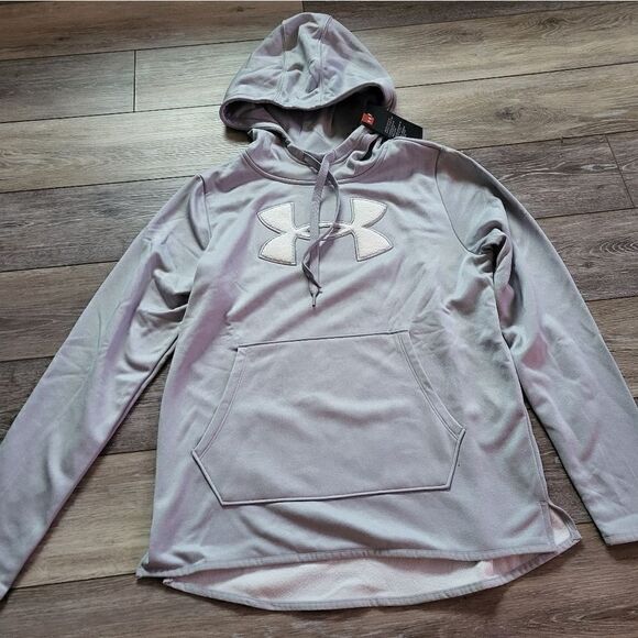 Under Armour nwt hoodie sweatshirt size med gray and white - Picture 12 of 12